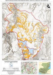 Mapa de recuperación forstal dentro de la cuenca del lago de amatitlán